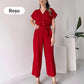 (48% OFF🔥 Free Shipping) 💖Women's V-Neck Short-Sleeve Casual Jumpsuit