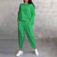 Fashion, Casual ✨Long sleeve round neck and pants 2-piece set