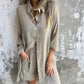 Summer hot sale 60%OFF✨Women's Casual Long Sleeve Shirt & Shorts Two-Piece Set