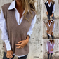 🌸💥 Limited Time Discount 60% OFF💐 Women's Casual V-Neck Knit Sweater Vest