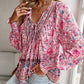 💖Limited time 49% OFF💖Women's Fashion Printed v-Neck Long Sleeve Shirt