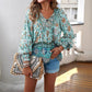 💖Limited time 49% OFF💖Women's Fashion Printed v-Neck Long Sleeve Shirt