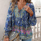 💖Limited time 49% OFF💖Women's Fashion Printed v-Neck Long Sleeve Shirt