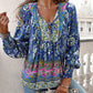 💖Limited time 49% OFF💖Women's Fashion Printed v-Neck Long Sleeve Shirt