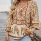 💖Limited time 49% OFF💖Women's Fashion Printed v-Neck Long Sleeve Shirt