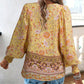 💖Limited time 49% OFF💖Women's Fashion Printed v-Neck Long Sleeve Shirt