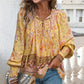 💖Limited time 49% OFF💖Women's Fashion Printed v-Neck Long Sleeve Shirt
