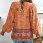💖Limited time 49% OFF💖Women's Fashion Printed v-Neck Long Sleeve Shirt