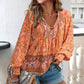 💖Limited time 49% OFF💖Women's Fashion Printed v-Neck Long Sleeve Shirt