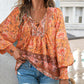 💖Limited time 49% OFF💖Women's Fashion Printed v-Neck Long Sleeve Shirt