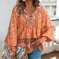 💖Limited time 49% OFF💖Women's Fashion Printed v-Neck Long Sleeve Shirt
