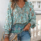 💖Limited time 49% OFF💖Women's Fashion Printed v-Neck Long Sleeve Shirt