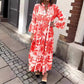 🌷 Hot Sale 50% OFF🌸 Bohemian printed V-Neck maxi dress