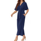 💖LAST DAY SALE 50% OFF💖Women's Elegant V-Neck Wide Leg Waist Tie Jumpsuit