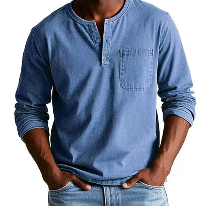 🔥SPRING HOT SALE 49% OFF🔥Men's Fashion Vintage Distressed Pocket Long-Sleeve Shirt