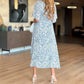 💐New Arrival 50% OFF💖 Women's Elegant V-Neck Half-Sleeve Maxi Dress