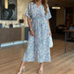 💐New Arrival 50% OFF💖 Women's Elegant V-Neck Half-Sleeve Maxi Dress