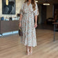💐New Arrival 50% OFF💖 Women's Elegant V-Neck Half-Sleeve Maxi Dress