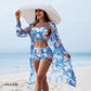 Women's Tropical 3-Piece Bikini Set 