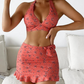 Women's 3-Piece Printed Bikini Swimsuit Set