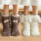 📢📢12.99 Buy 1 Get 1 Free!!!💗LAST DAY SALE 50% OFF⚡50K+ SOLD💕Women's Plush Slippers Socks Floor Socks Winter Home Indoor Thickened Fleece-Lined Anti-Slip Adult Women's Plush Snow Socks Shoe Covers