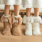 📢📢12.99 Buy 1 Get 1 Free!!!💗LAST DAY SALE 50% OFF⚡50K+ SOLD💕Women's Plush Slippers Socks Floor Socks Winter Home Indoor Thickened Fleece-Lined Anti-Slip Adult Women's Plush Snow Socks Shoe Covers
