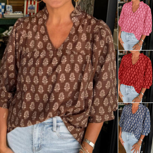 Women's Casual Flowy Printed Top