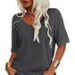 🌸LAST DAY SPECIAL PRICE £9.99 !!🌸Women's Casual V-Neck Short Sleeve T-Shirt