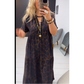 💎 -50% ON WOMEN'S V-NECK LEOPARD PRINT MAXI DRESS! 💎 Flowing Tiered Skirt, Flattering Waist & Short Sleeves ✨