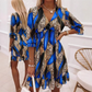 🎁2026 New Arrivals 50% OFF - Free Shipping💥Women's Floral V-Neck Ruffle Hem A-Line Dress💐👗