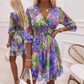 🎁2026 New Arrivals 50% OFF - Free Shipping💥Women's Floral V-Neck Ruffle Hem A-Line Dress💐👗