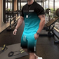 🏖️Summer Cool Deal: ONLY ￡14.99!!😎Men's Gradient Color T-Shirt & Shorts Set