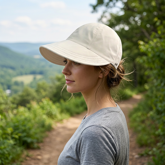 🔥LAST DAY SALE: ONLY ￡5.99!!🎁✨Women’s UPF 50+ Elegant Foldable Sun Hat – Wide-Brim Cotton Bucket Hat with Neck Flap & Adjustable Strap 🌞🇬🇧 | Packable, Breathable & Beach-Ready