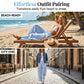 ⏰2026 Summer Hot Sale 50% OFF 🌊✨Women's Wide Leg Gingham Striped Plaid Pants🏖️Casual Barrel Loose Drawstring Pants with Pockets☀️