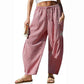 ⏰2026 Summer Hot Sale 50% OFF 🌊✨Women's Wide Leg Gingham Striped Plaid Pants🏖️Casual Barrel Loose Drawstring Pants with Pockets☀️