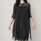 🎁Hot Sale🎁65% OFF💥Women's Elegant High-Low Hem Lace Overlay Dress