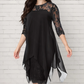 🎁Hot Sale🎁65% OFF💥Women's Elegant High-Low Hem Lace Overlay Dress