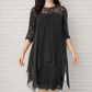 🎁Hot Sale🎁65% OFF💥Women's Elegant High-Low Hem Lace Overlay Dress