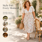 🥳2026 HOT SALE🥳💞50K+ SOLD!🔥🏠 50% OFF! ✨Women's V-Neck Floral Print Dress with Twist Waist