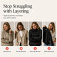 ⌛LAST DAY SALE 70% OFF🍂🔥Women’s Elegant Denim Spliced Ribbed Knit Coat