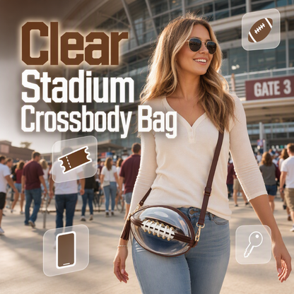 💕LAST DAY-50% OFF🏈 Clear Football-Shaped Crossbody Bag – Game-Day Style Meets Everyday Convenience ✨