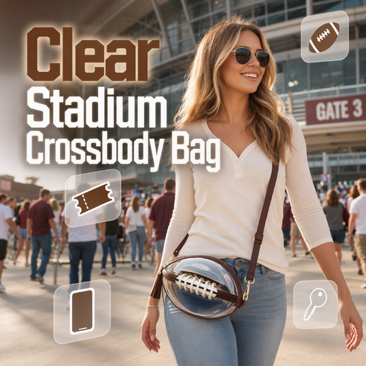 💕LAST DAY-50% OFF🏈 Clear Football-Shaped Crossbody Bag – Game-Day Style Meets Everyday Convenience ✨