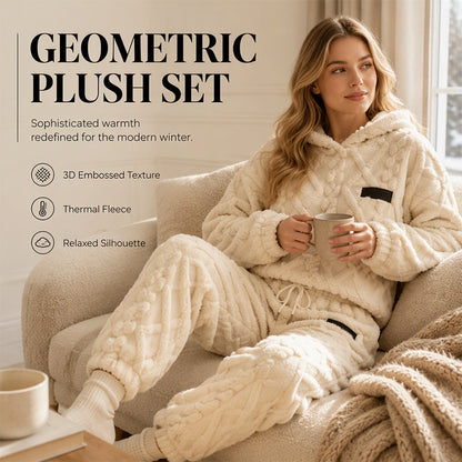 ⏳Hot Sale-50% OFF🔥🍂 Embossed Geometric Plush Set – Timeless Comfort & Effortless Style For Every Occasion