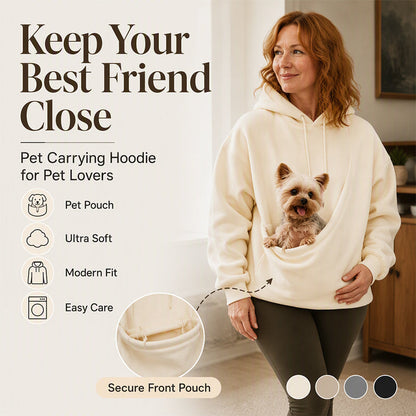 💗LAST DAY SALE 50% OFF⚡50K+ SOLD💕 Women's Pet Holder Winter Hoodie 🐶 [Cozy Fleece • Buy 2 Free Shipping 🎁]