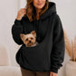 💗LAST DAY SALE 50% OFF⚡50K+ SOLD💕 Women's Pet Holder Winter Hoodie 🐶 [Cozy Fleece • Buy 2 Free Shipping 🎁]