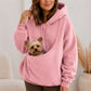 💗LAST DAY SALE 50% OFF⚡50K+ SOLD💕 Women's Pet Holder Winter Hoodie 🐶 [Cozy Fleece • Buy 2 Free Shipping 🎁]