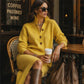🌸Hot Sale 50% OFF💖Women's Ribbed Knit Sweater Dress with Lapel Collar