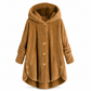 🔥 50% OFF | Women's Plus Size Plush Fleece Hooded Coat – Cozy Warm Winter Jacket
