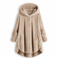 🔥 50% OFF | Women's Plus Size Plush Fleece Hooded Coat – Cozy Warm Winter Jacket