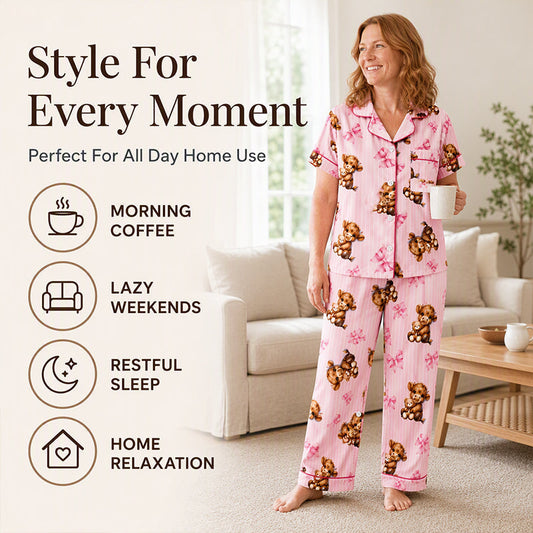 ⏳Last Day Hot Sales - 50% OFF🐮Cute Highland Cow Print, 3-Piece Fun Pajama Set – Cozy Lounge & Sleepwear ✨